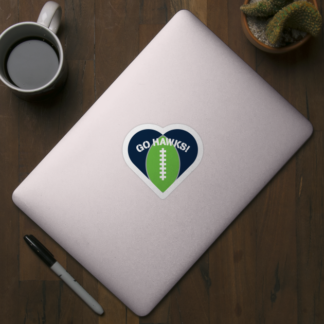 Heart Shaped Seattle Seahawks by Rad Love